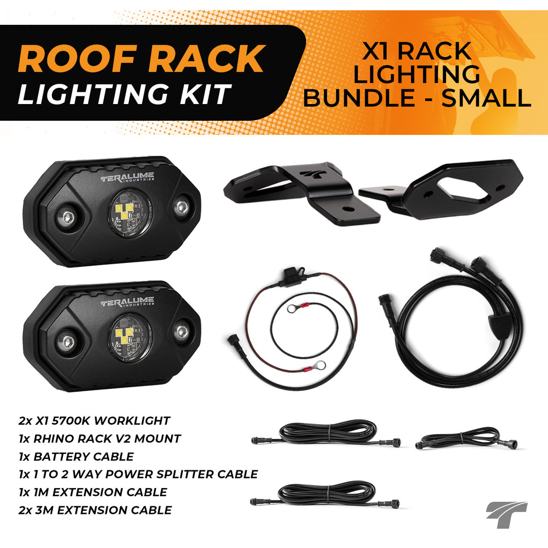 X1 Roof Rack Lighting - Small Kit