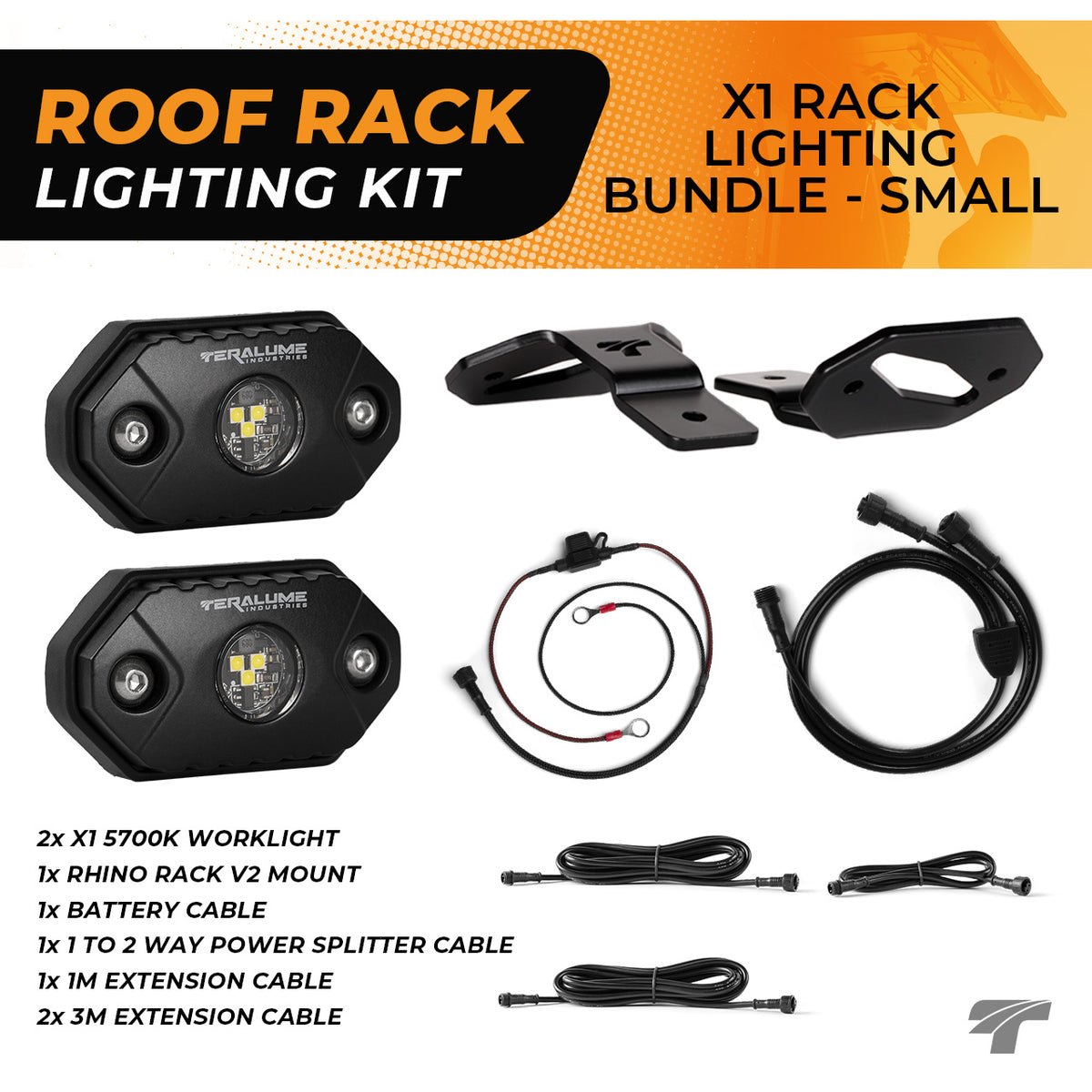 X1 Roof Rack Lighting Kit, Small