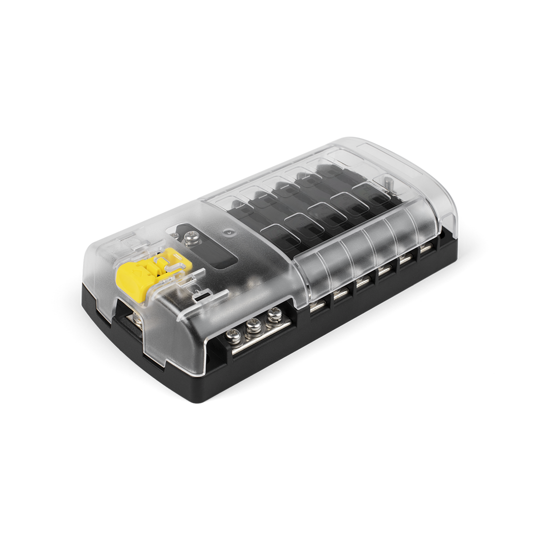 12 Circuit Fuse Block - ST Blade Fuse with Busbar and Cover