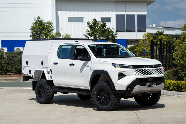 Toyota Hilux N90 with a white XGO tray and canopy
