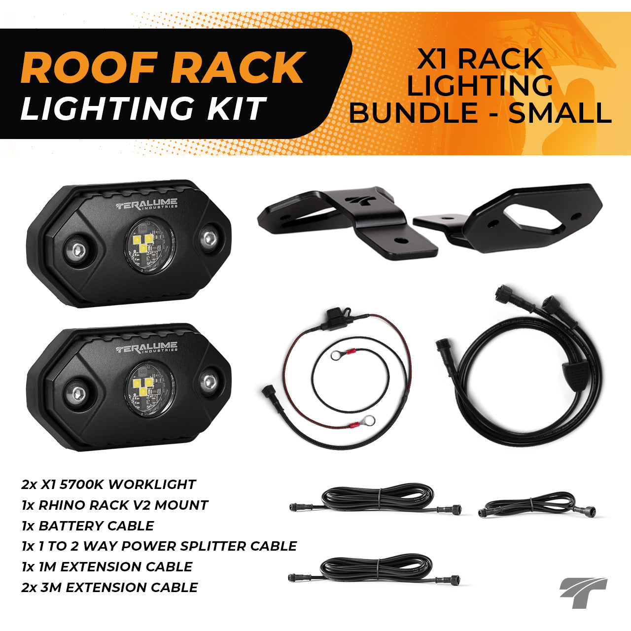 X1 Roof Rack Lighting - Small Kit