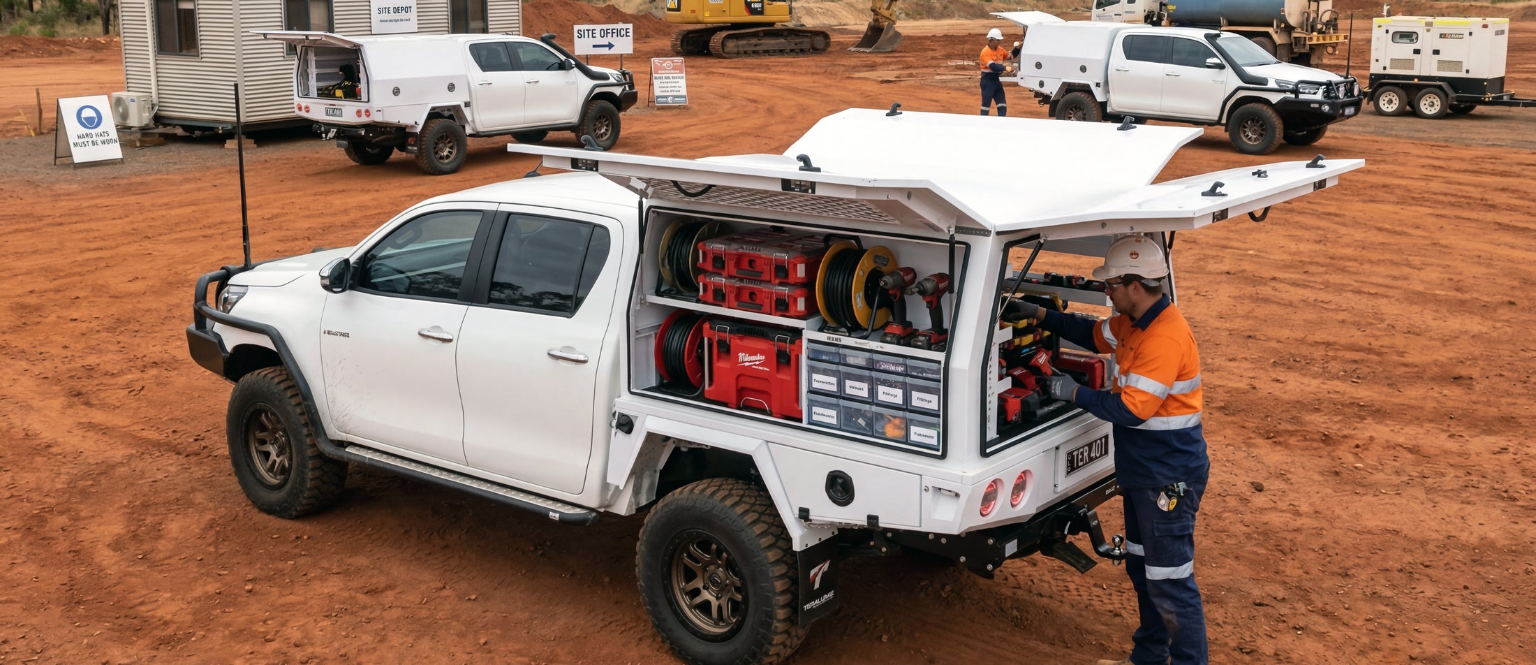 Australian work ute fitted out for trade and business use