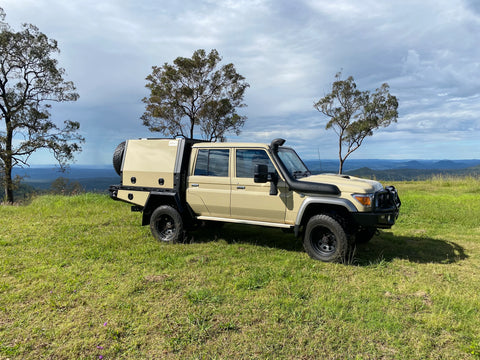 An owner’s LandCruiser 79 Series with its XGO build