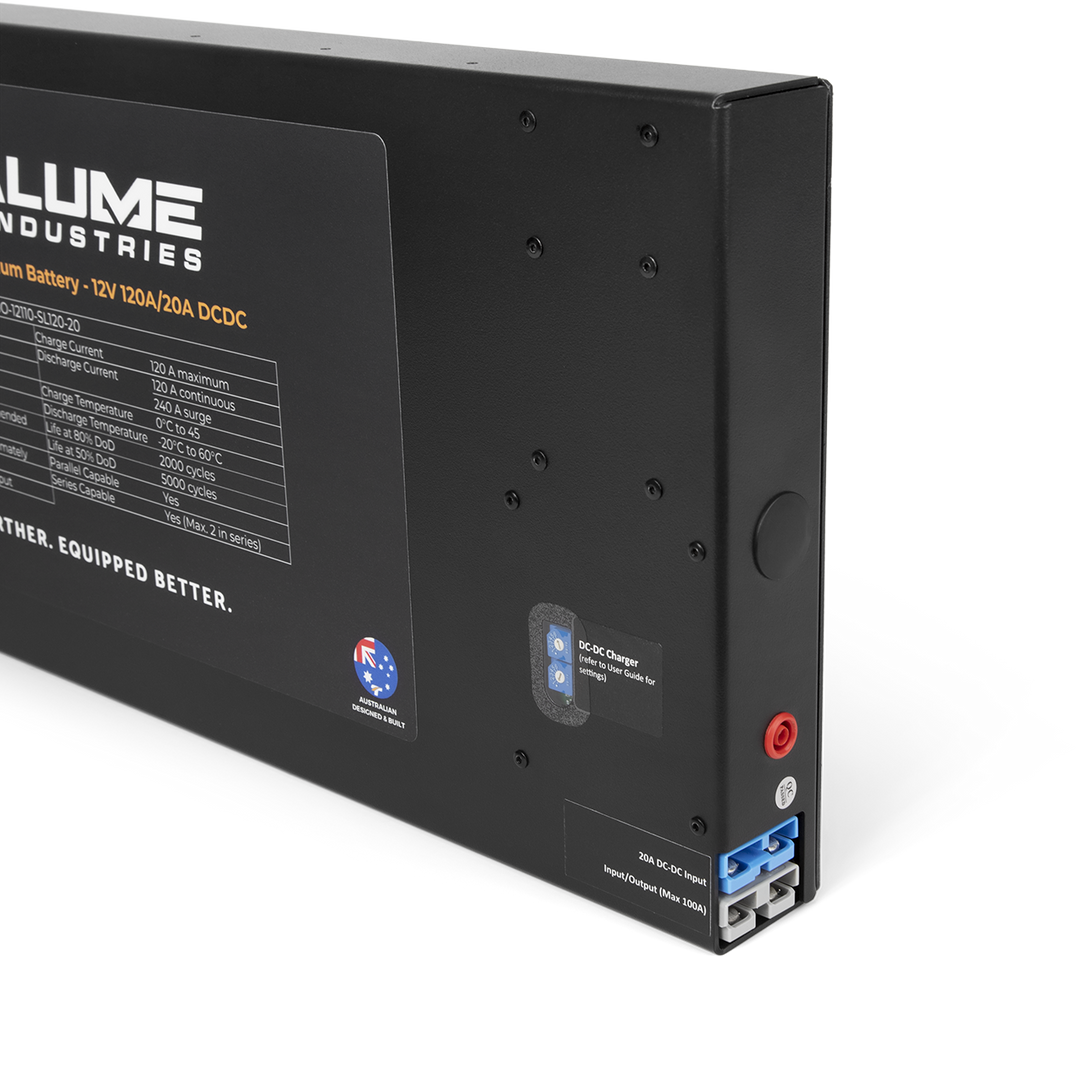 110AH Slimline Lithium Battery - 12v 120A / 20A DCDC