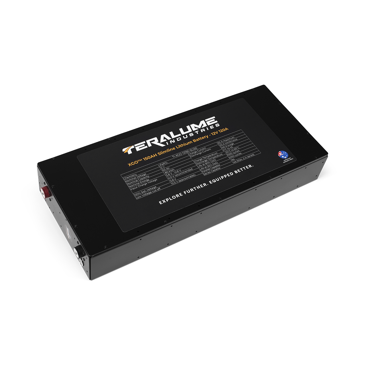 XGO™ 150AH Slimline Lithium Battery - 12v 120A